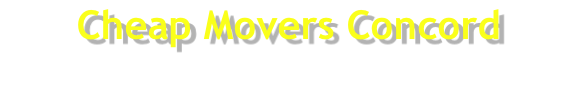 Cheap Movers Concord